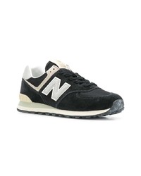 schwarze Wildleder niedrige Sneakers von New Balance