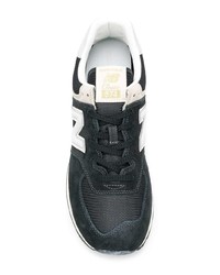 schwarze Wildleder niedrige Sneakers von New Balance