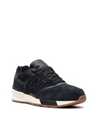 schwarze Wildleder niedrige Sneakers von New Balance