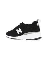 schwarze Wildleder niedrige Sneakers von New Balance