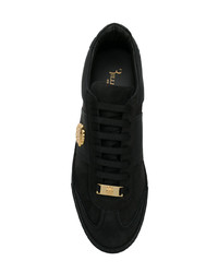 schwarze Wildleder niedrige Sneakers von Billionaire