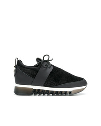 schwarze Wildleder niedrige Sneakers von Alexander Smith