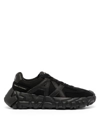 schwarze Wildleder niedrige Sneakers von Armani Exchange