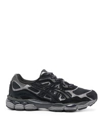 schwarze Wildleder niedrige Sneakers von Asics