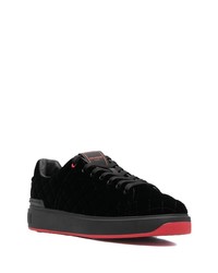 schwarze Wildleder niedrige Sneakers von Balmain