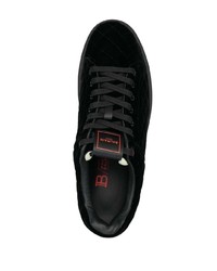 schwarze Wildleder niedrige Sneakers von Balmain