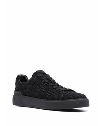 schwarze Wildleder niedrige Sneakers von Balmain