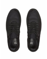 schwarze Wildleder niedrige Sneakers von Balmain