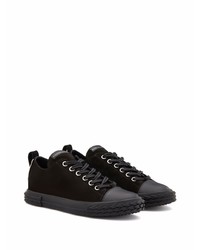 schwarze Wildleder niedrige Sneakers von Giuseppe Zanotti