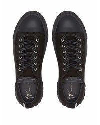 schwarze Wildleder niedrige Sneakers von Giuseppe Zanotti