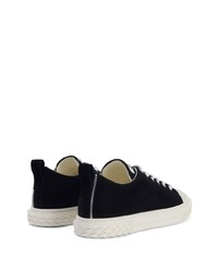 schwarze Wildleder niedrige Sneakers von Giuseppe Zanotti