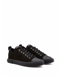 schwarze Wildleder niedrige Sneakers von Giuseppe Zanotti