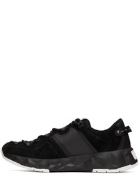 schwarze Wildleder niedrige Sneakers von VERSACE JEANS COUTURE