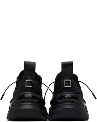 schwarze Wildleder niedrige Sneakers von Wooyoungmi