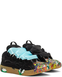 schwarze Wildleder niedrige Sneakers von Lanvin