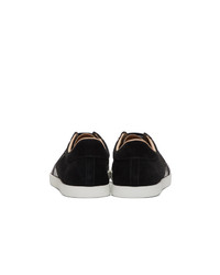 schwarze Wildleder niedrige Sneakers von Lanvin