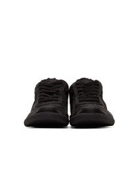 schwarze Wildleder niedrige Sneakers von Maison Margiela