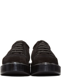 schwarze Wildleder niedrige Sneakers von Robert Clergerie