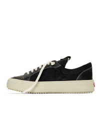 schwarze Wildleder niedrige Sneakers von Rhude