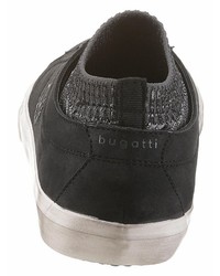 schwarze Wildleder niedrige Sneakers von Bugatti