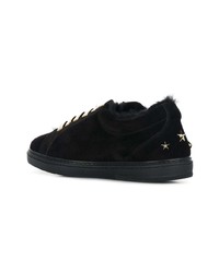 schwarze Wildleder niedrige Sneakers von Jimmy Choo