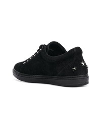 schwarze Wildleder niedrige Sneakers von Jimmy Choo