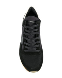 schwarze Wildleder niedrige Sneakers von Philippe Model