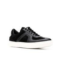 schwarze Wildleder niedrige Sneakers von Bottega Veneta