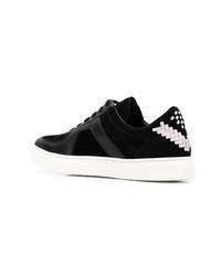 schwarze Wildleder niedrige Sneakers von Bottega Veneta