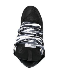 schwarze Wildleder niedrige Sneakers von Lanvin