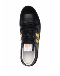 schwarze Wildleder niedrige Sneakers von Lanvin