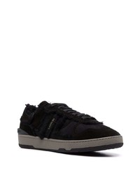 schwarze Wildleder niedrige Sneakers von Lanvin