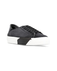 schwarze Wildleder niedrige Sneakers von Moncler