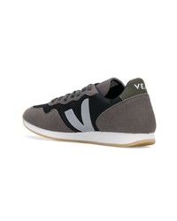 schwarze Wildleder niedrige Sneakers von Veja