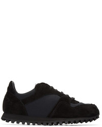 schwarze Wildleder niedrige Sneakers von Comme des Garcons