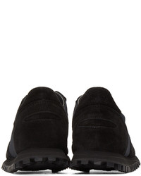 schwarze Wildleder niedrige Sneakers von Comme des Garcons