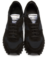 schwarze Wildleder niedrige Sneakers von Comme des Garcons