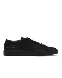 schwarze Wildleder niedrige Sneakers von Common Projects