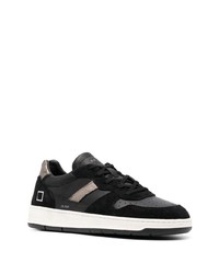 schwarze Wildleder niedrige Sneakers von D.A.T.E