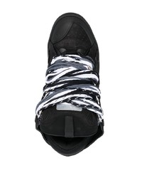 schwarze Wildleder niedrige Sneakers von Lanvin