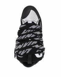 schwarze Wildleder niedrige Sneakers von Lanvin