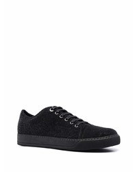 schwarze Wildleder niedrige Sneakers von Lanvin