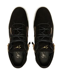 schwarze Wildleder niedrige Sneakers von Giuseppe Zanotti