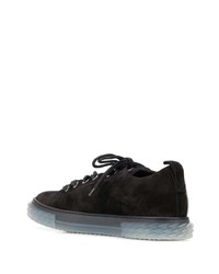 schwarze Wildleder niedrige Sneakers von Giuseppe Zanotti