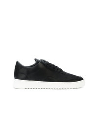 schwarze Wildleder niedrige Sneakers von Filling Pieces