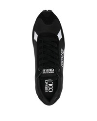 schwarze Wildleder niedrige Sneakers von VERSACE JEANS COUTURE