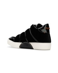 schwarze Wildleder niedrige Sneakers von Ermenegildo Zegna Couture