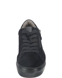 schwarze Wildleder niedrige Sneakers von Gabor