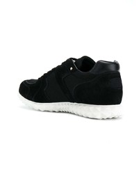 schwarze Wildleder niedrige Sneakers von Valentino