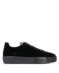 schwarze Wildleder niedrige Sneakers von Giorgio Armani